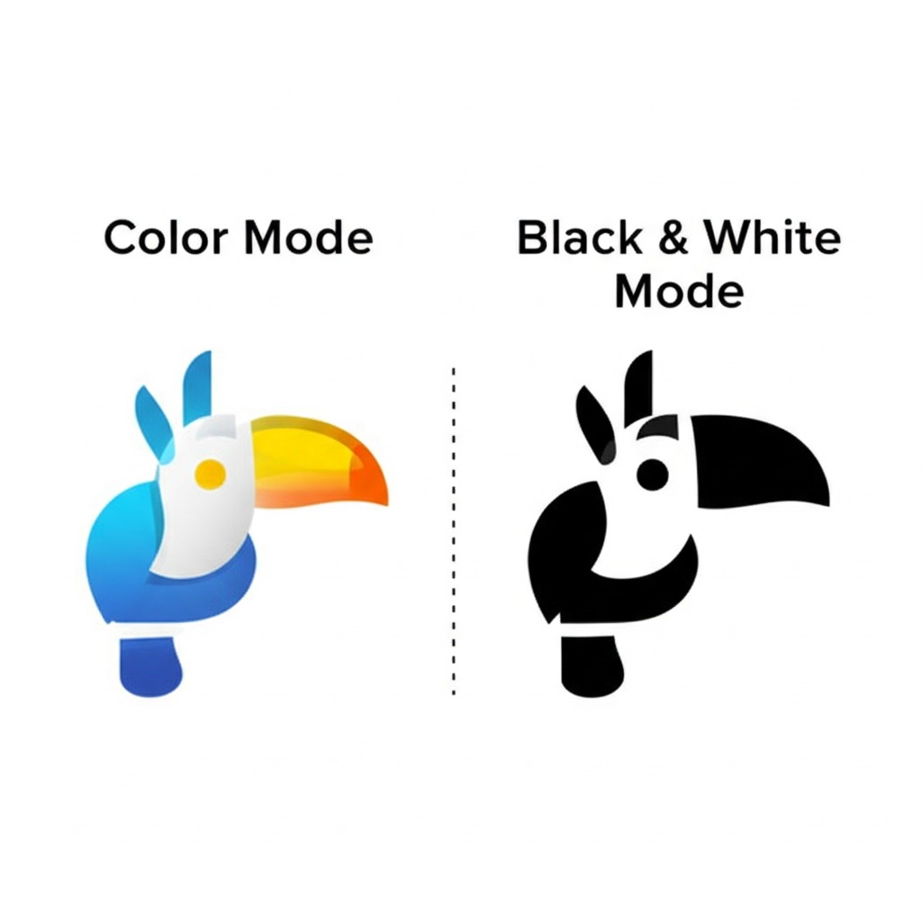 An example of Color Mode versus Black & White mode.
